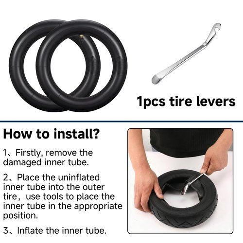 YINCL 8.5" x 2" Inner Tubes for Electric Scooter, 2PCS 50/75-6.1 scooter tire tube Compatible with for Gotrax Gxl V2/Xiaomi M365 /M365 Pro/Pro 2/1S,Extra Thick 2.0mm Butyl Rubber