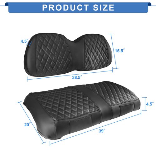 RIZINKART,Club Car Precedent Seat Covers Perfect Appearance,Breahtable Leather,Durable Quality,Easy Installation,Economical Way to Upgrade Your Front Golf Cart Seat Covers Club Car