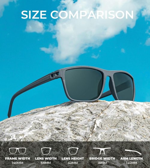 KALIYADI Polarized Sunglasses for Men - Lightweight UV Protection for Driving, Fishing & Golf