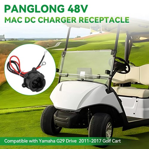 Panglong Golf Cart 48V MAC DC Charger-Plug Powerwise Receptacle fits Yamaha Golf Cart Charger Plug, Suitable for Yamaha G29 Electric 2011-2017 Golf Cart, OEM#JR1-H235A-00, JW9-H6181-00