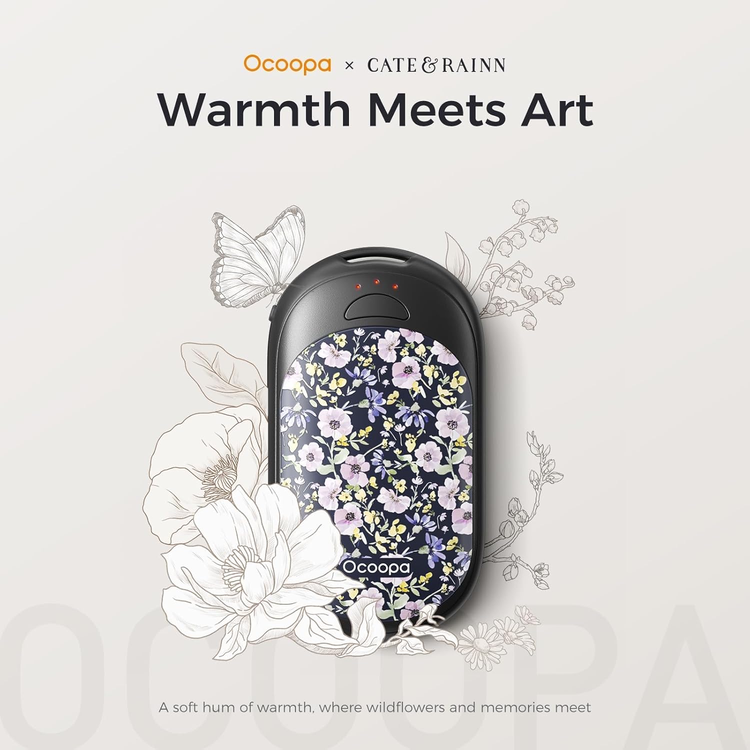 OCOOPA Rechargeable Magnetic Hand Warmers - 3 Heat Settings, Pocket-Sized, Lasts Up to 8 Hours | Perfect for Outdoor Activities