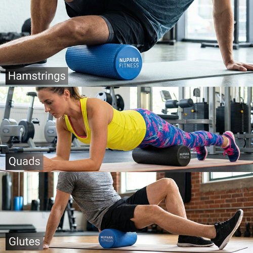 Foam Roller - Deep Tissue Muscle Relief for Back & Legs | 18-Inch Dark Blue for Recovery & Yoga