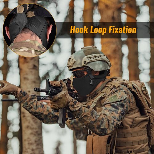 Qavctw Tactical Shooting Mask - Foldable Airsoft Silicone Mask with Breathable Ear Protection for Outdoor Shooting, Riding, Climbing, Paintball, Hunting