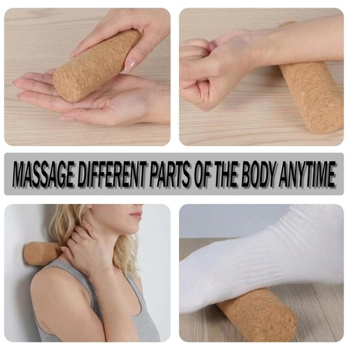 KIMPOK Cork Balance Beam Complete Set, Integrated Foot & Ankle Stability System with Roller, Massage Ball & Toe Resistance Bands for Yoga & Recovery