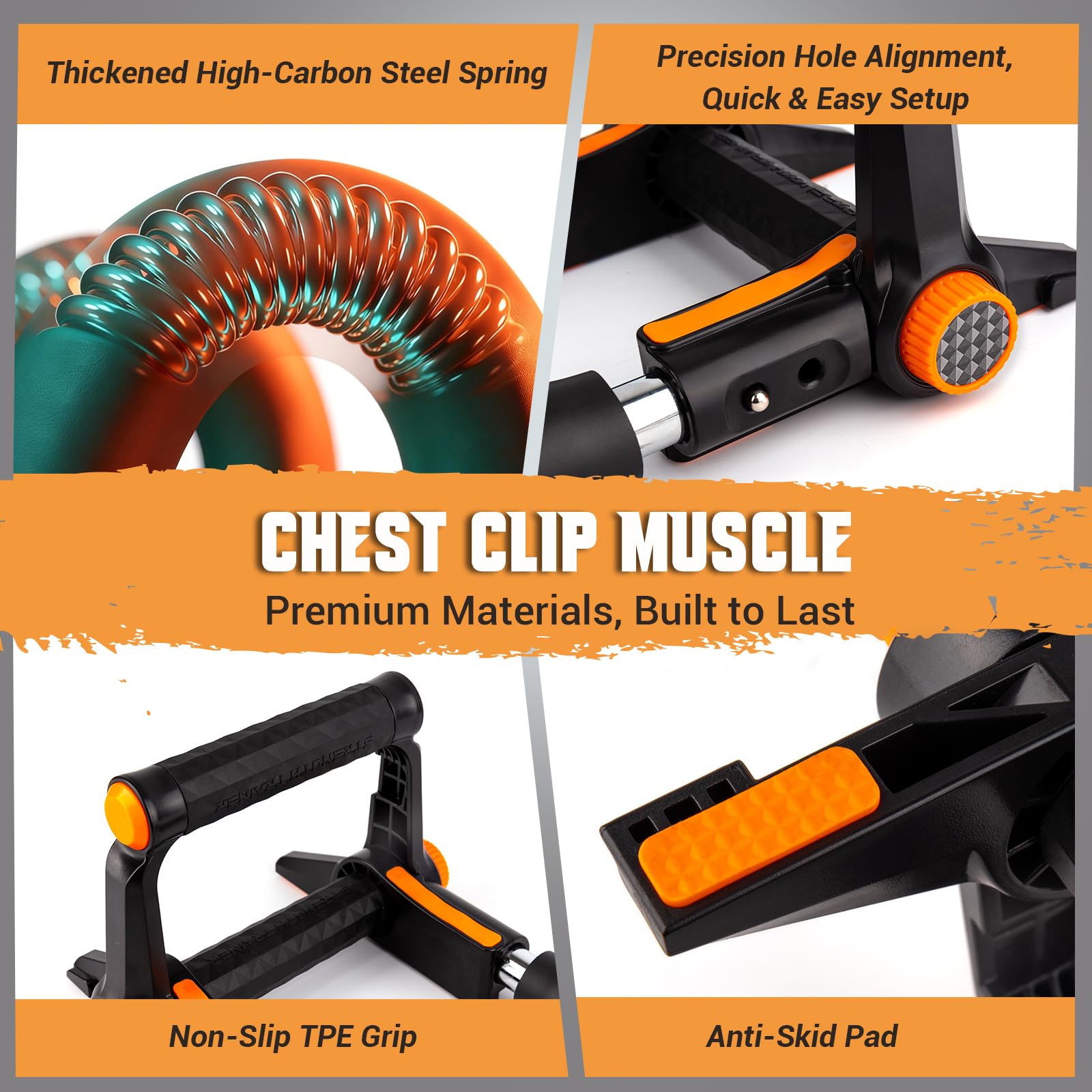 Twister Arm Trainer, 3 in 1 Adjustable Chest Trainer for Men with Poster & Storage Bag, Multifunctional Push up Bar, Home Gym Chest Workout Equipment for Arm Strengthening Chest Builder (130-150 lbs)