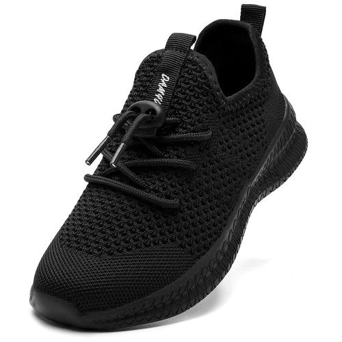CDLHHM Kids Running Shoes for Boys and Girls – Lightweight Mesh Athletic Sneakers with Non-Slip Sole, Breathable Walking & Tennis Shoes for Toddler, Little Kid, Big Kid Black Size 1.5