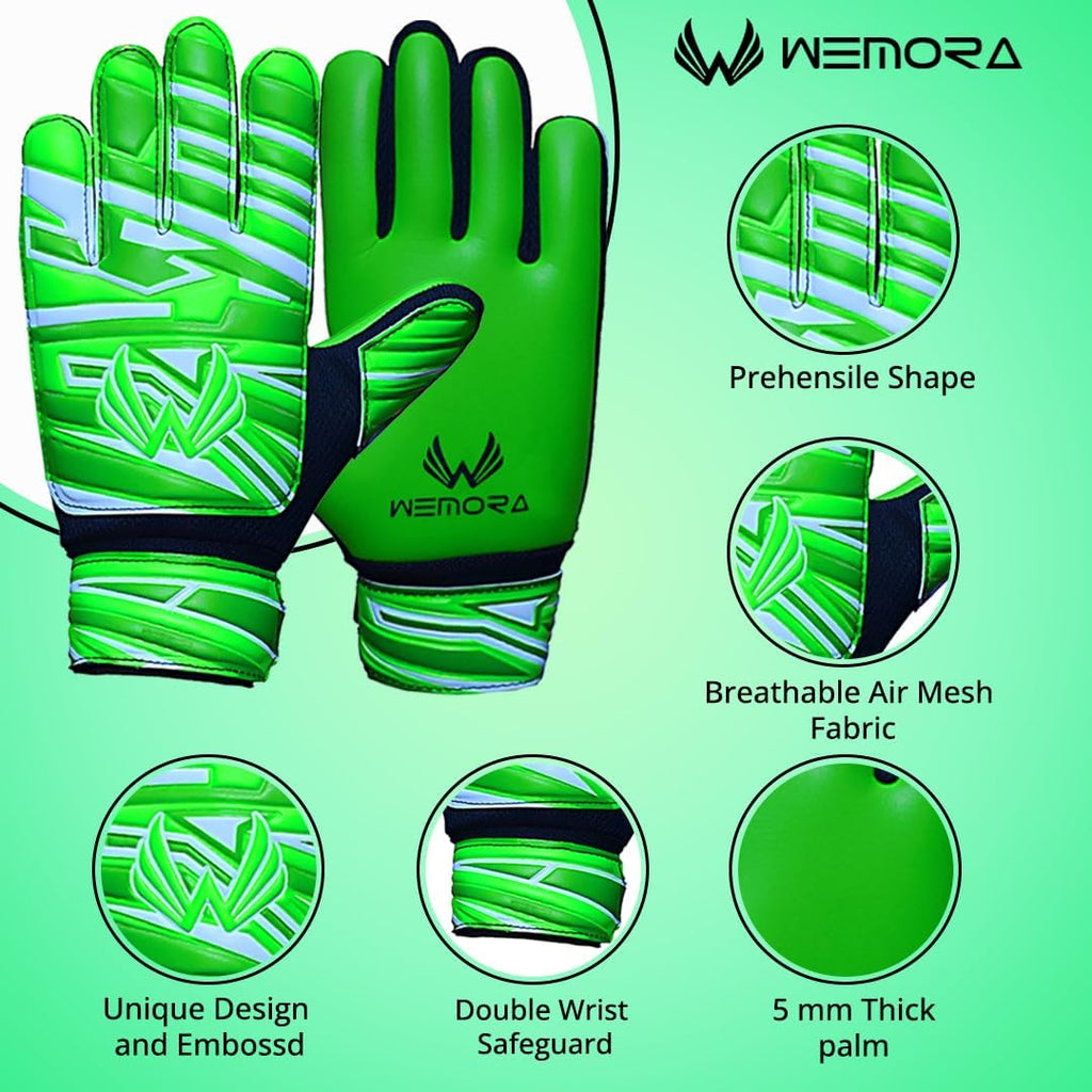 Soccer Goalie Gloves - 4mm Anti-Slip Grip for Kids & Youth | Strong Performance for Junior Players