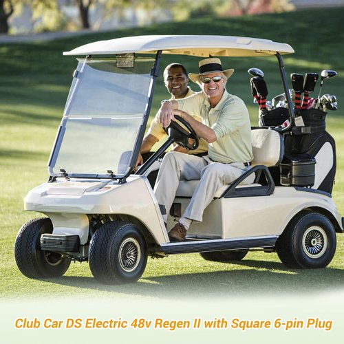CLUBRALLY Golf Cart On Board Computer OBC with Square 6-Pin Plug Fits for Club Car DS Electric 48V Regen II IQ, OEM# 101909902, AM1229201, 102852001, 103359401, 103403101