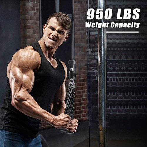Kipika Tricep Pull Down Attachment - Cable Machine Accessory for Home Gym | Durable & Versatile Fitness Tool