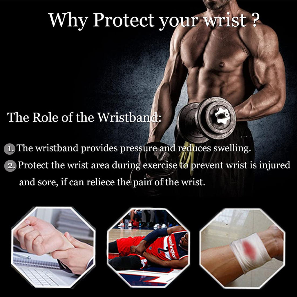 YUNYILAN Adjustable Wrist Brace - 2 Pack Fitness Support Straps for Pain Relief | Black