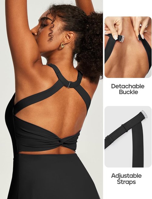 Heathyoga Tennis Dress for Women - Athletic Dress with Built-In Shorts & Bra | Perfect for Golf & Workouts