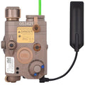CTOPTIC Airsoft PEQ 15 PEQ Box IR Laser Green Laser Sight White LED Flashlight for AEG GBB CQB Black