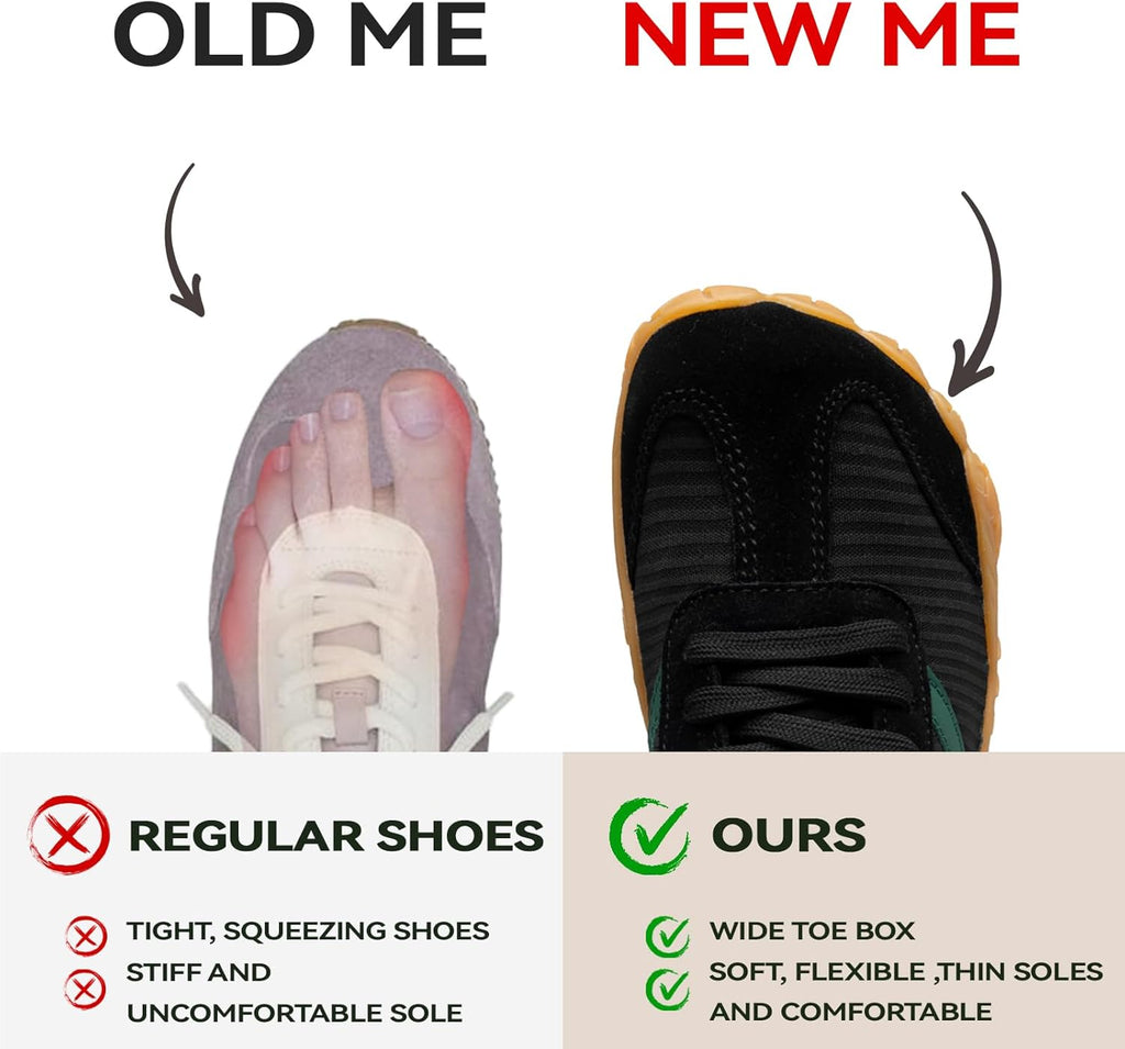 Barefoot Shoes | Women’s Casual Sneakers with Wide Toe Box - Lightweight, Breathable & Comfortable for Hiking
