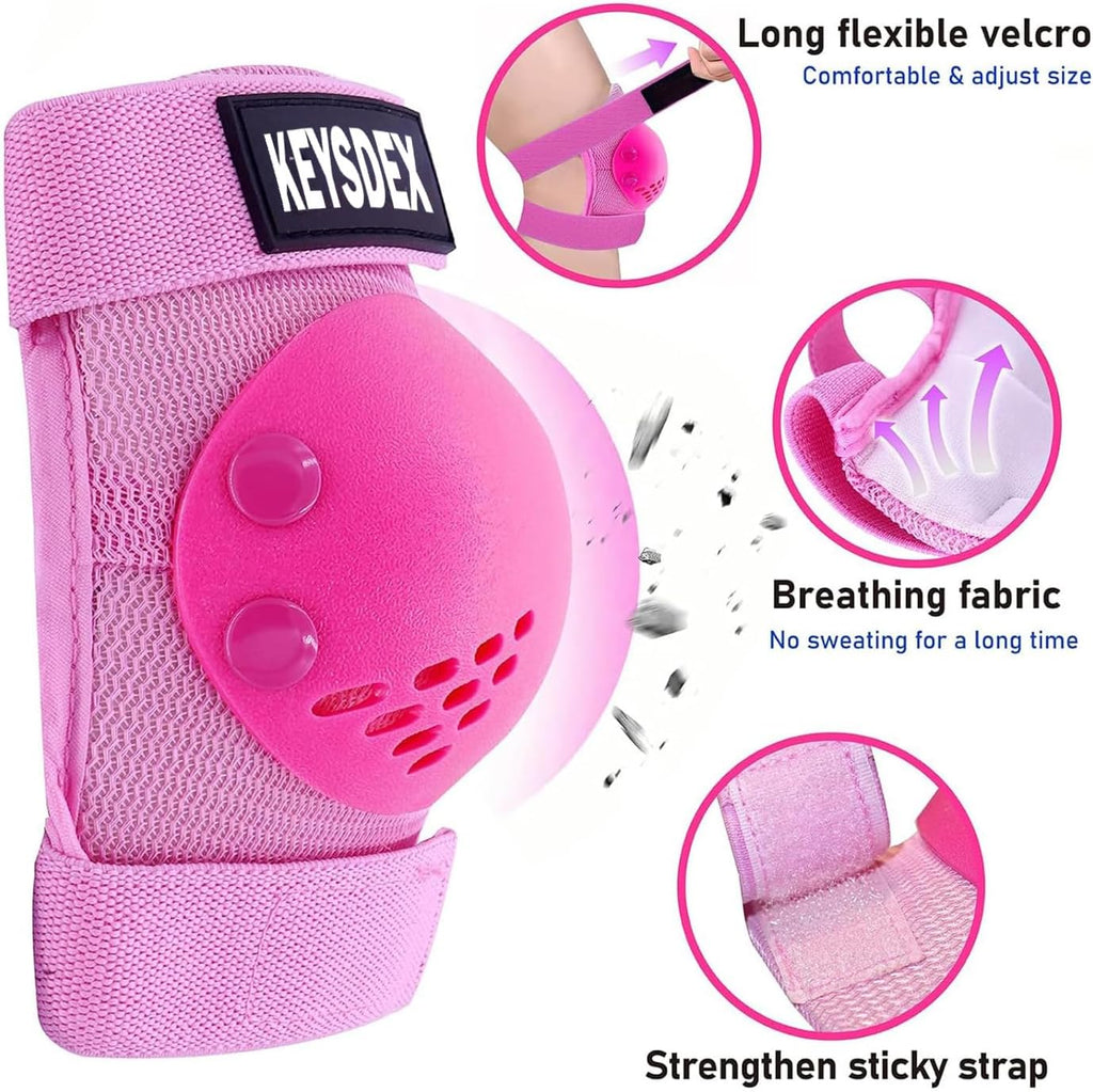 Skiennix Kids Protective Gear Set - Knee, Elbow & Wrist Pads for Ages 3-15 | Perfect for Skateboarding, Cycling & More