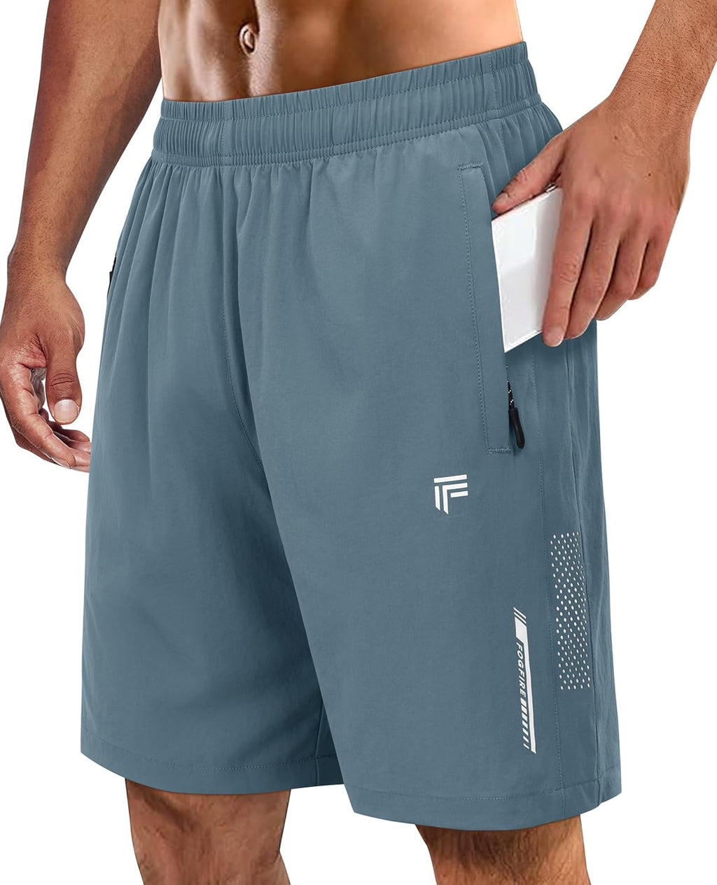 Skiennix Men's Athletic Running Shorts - Quick Dry with Zipper Pockets | 7" Gym Shorts for Basketball & Jogging