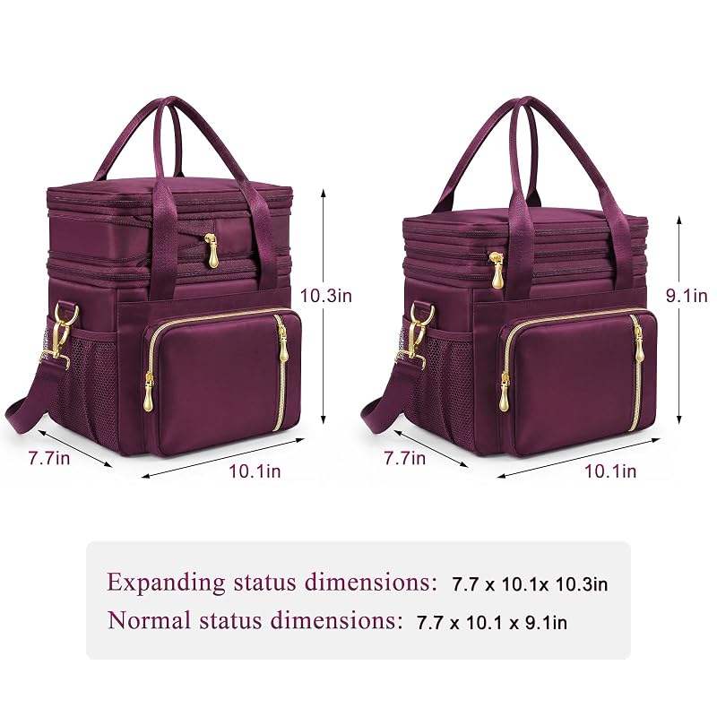 MIYCOO 15L Expandable Double-Layer Lunch Bag - Purple+15L Variation of THIS listing