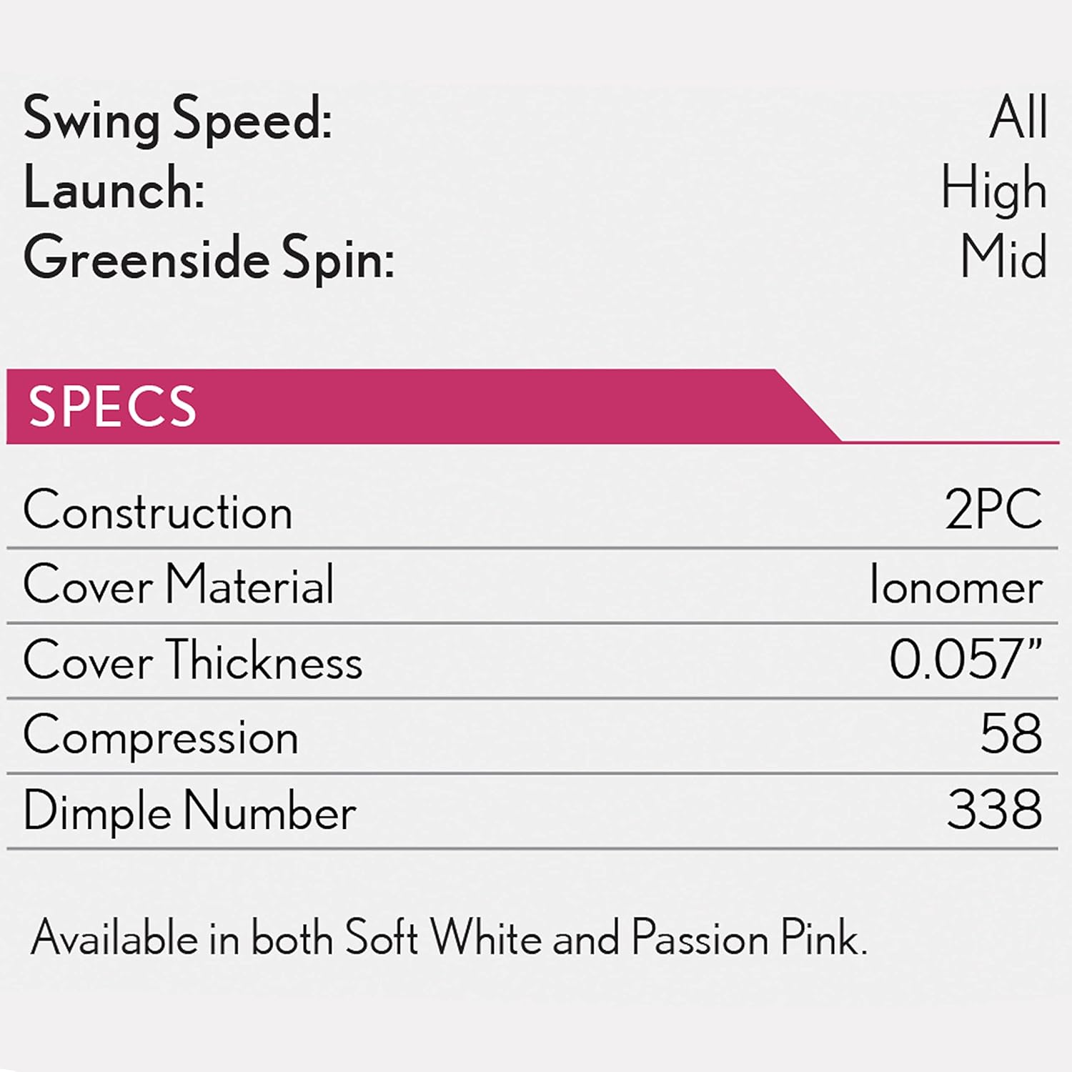 Srixon Soft Feel Golf Balls - Women's Performance Balls for Maximum Distance and Control