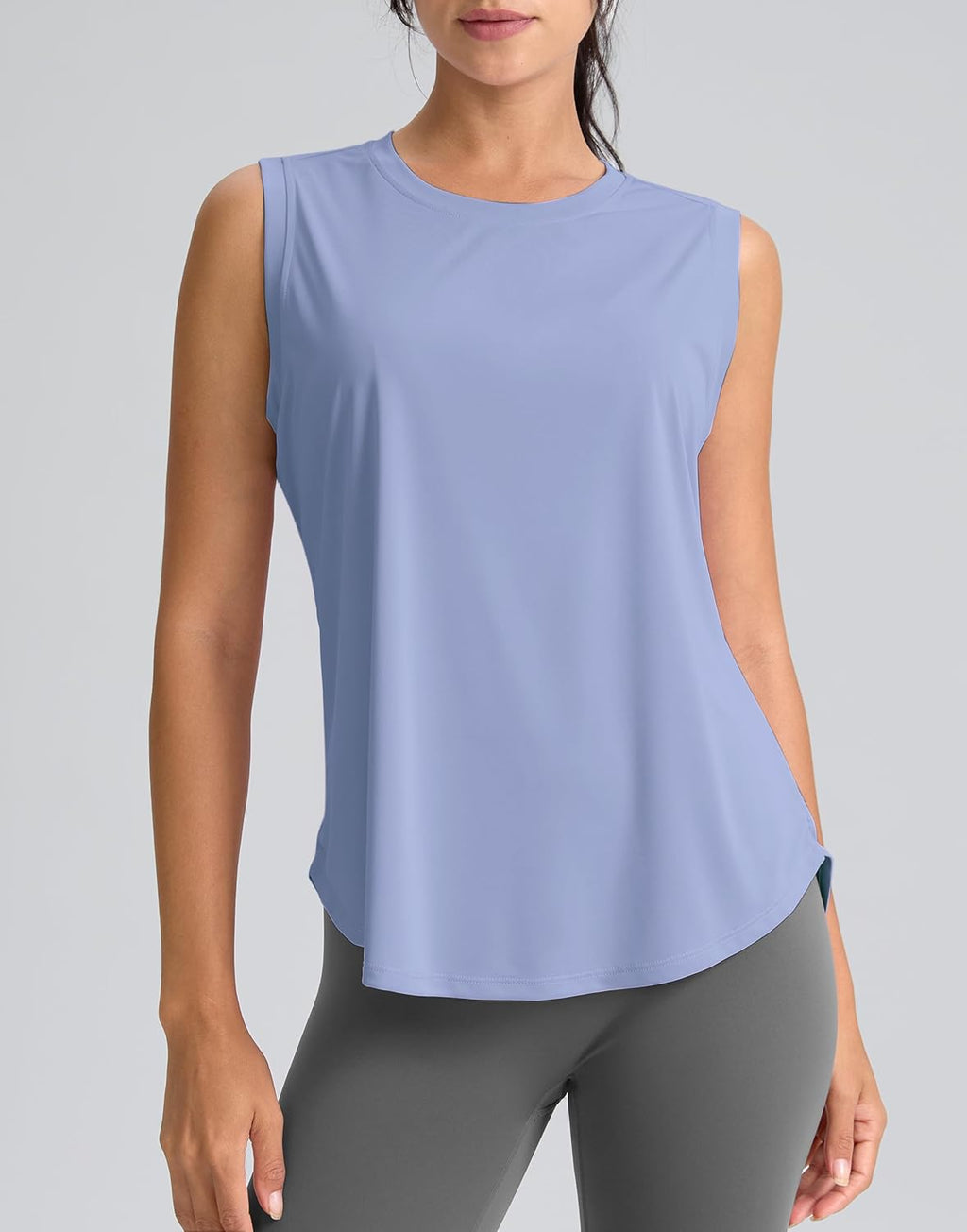 SANTINY Women's Athletic Tank Tops - Breathable Lightweight Workout Shirts for Yoga & Running