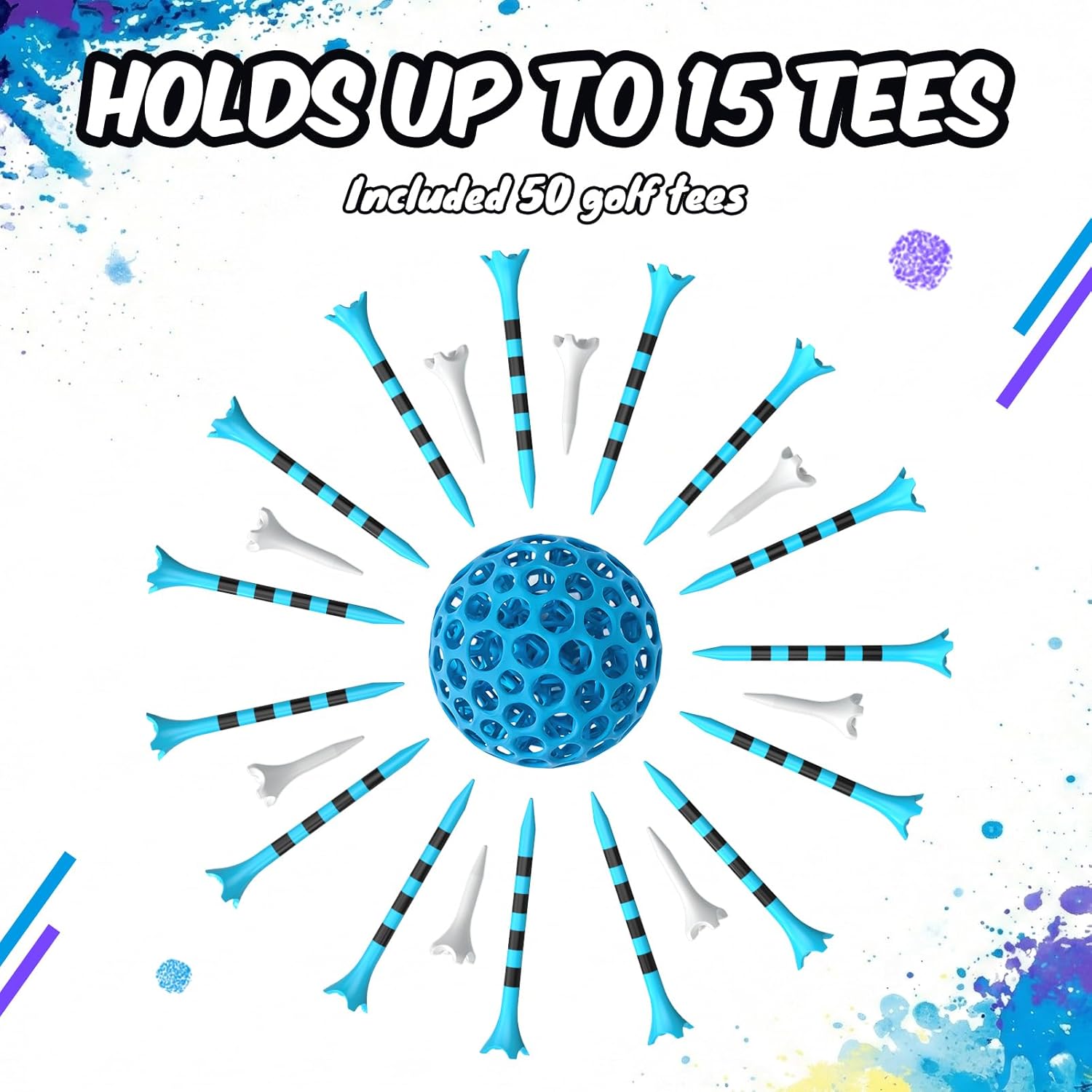 Regine Switzerland Golf Tees - 60/100 Pack, Enhanced Durability & Stability, 2-3/4" or 3-1/4" Sizes