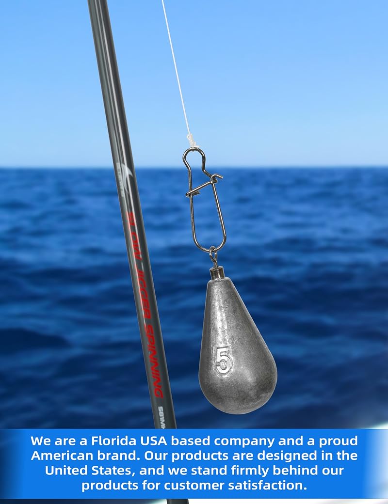 Bluewing 3oz Fishing Casting Swivel Bell Sinker Set with Stainless Steel Swivel - 5 Pack