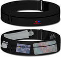 BibBoards Running Belt for Men & Women - Water & Sweat-Repellent No Bounce Runners Fanny Pack for Phone, Keys, Cards & Money, Adjustable Running Band for Marathon, Jogging, Cycling — Black, 44"