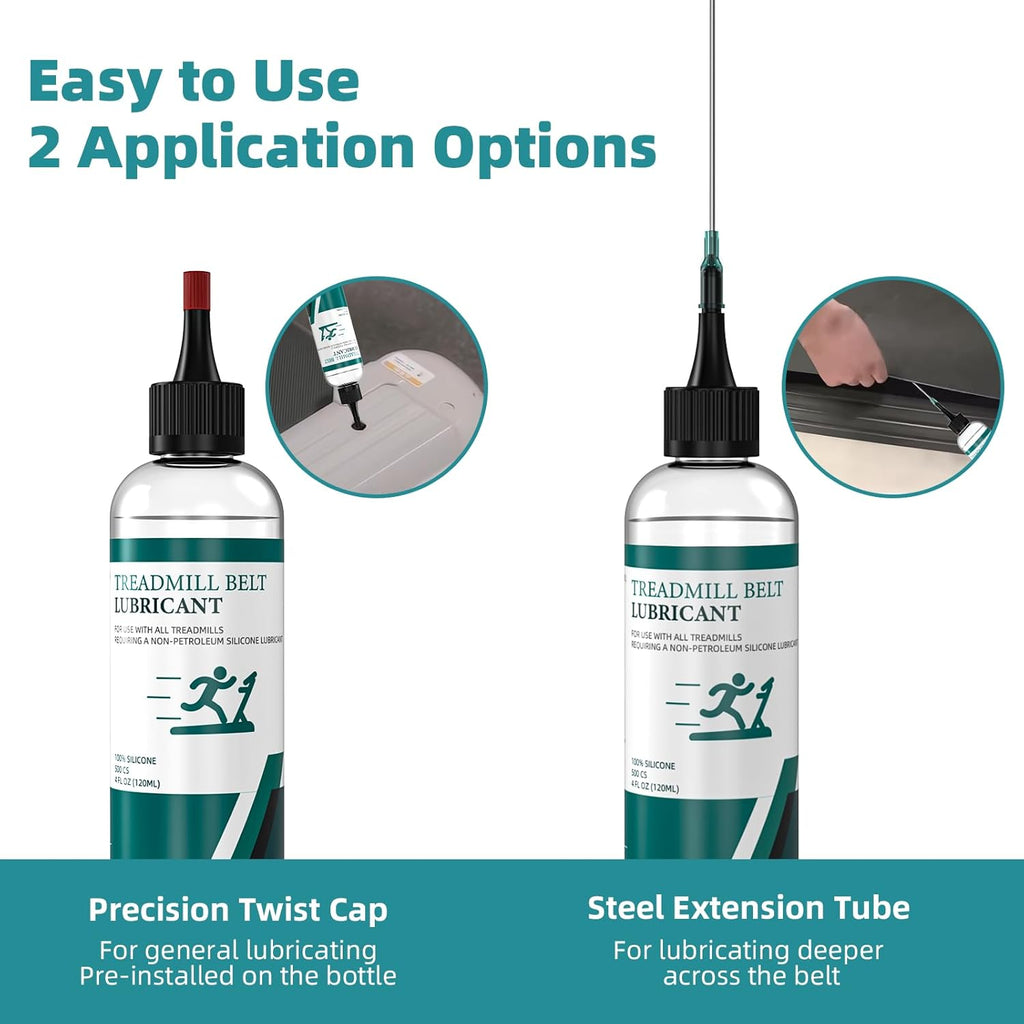 Skiennix Treadmill Belt Lubricant - 100% Silicone, High-Temperature Resistant, 4 Ounce with Application Tubes