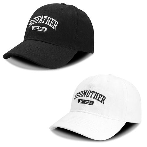 Muvtioc Godparents Proposal Gift Godfather and Godmother 2026 Hats Godparents Gift for Christmas Birthday