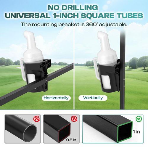 DRIVE UP Golf Cart Universal Sand Bottle, Divot Filler Sand Bottle with Rattle Proof Holder Suitable for EZGO, Club Car and Yamaha, Large Capacity - 2 Packs
