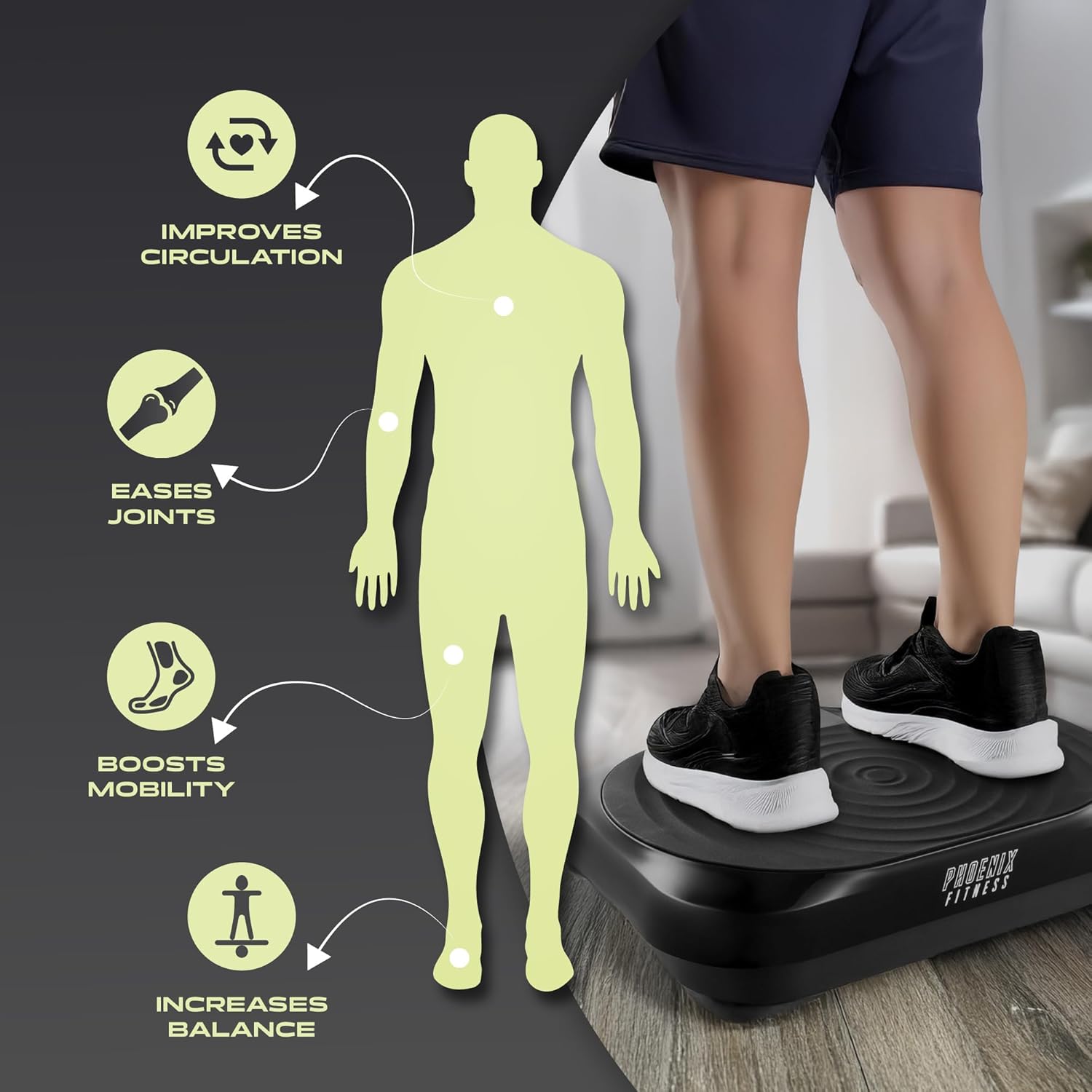 Skiennix Vibration Platform Machine - Lymphatic Drainage & Weight Loss | Full Body Workout, 450Lbs Capacity