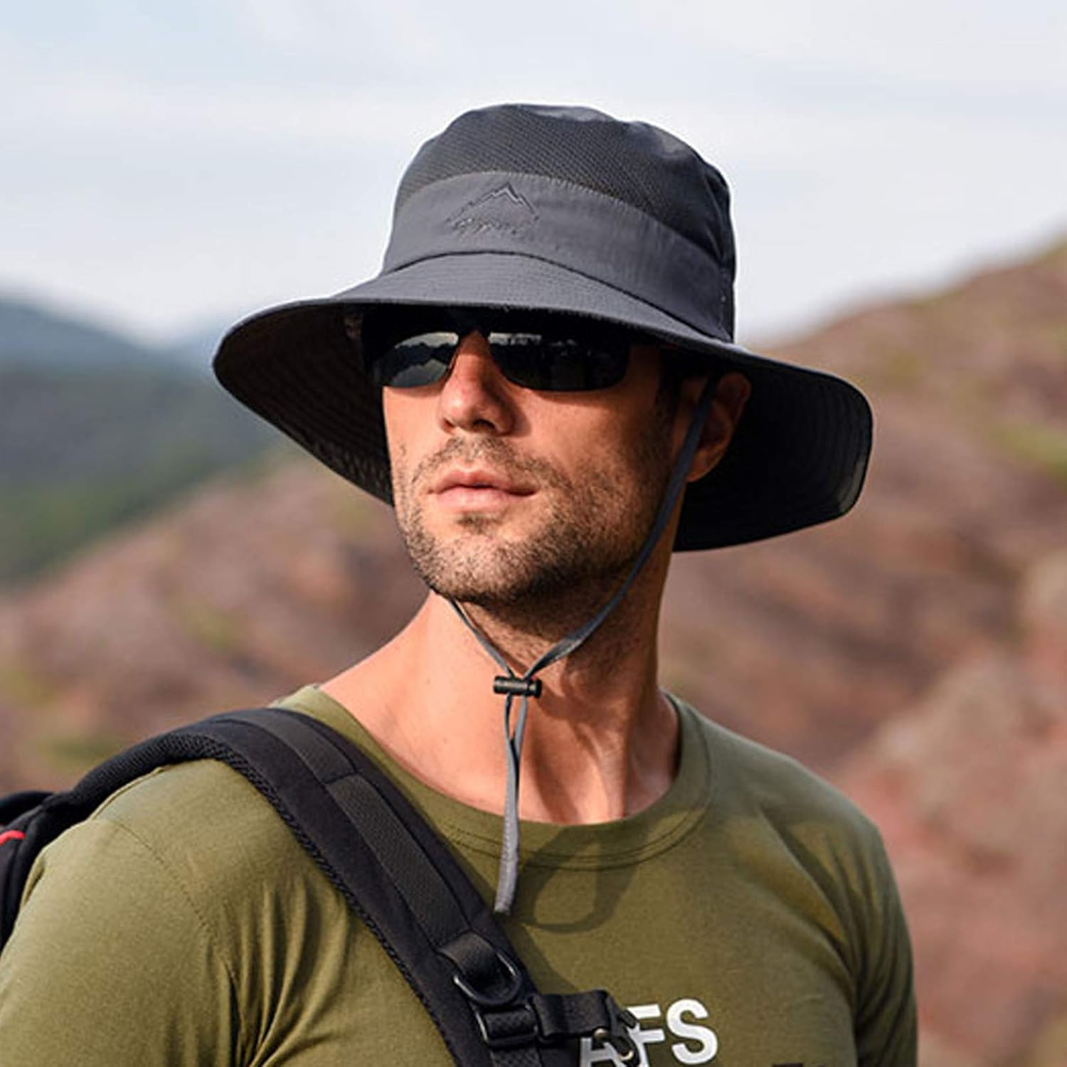 Skiennix Fishing Hat - UV Sun Protection Wide Brim with Face Cover & Neck Flap for Men & Women