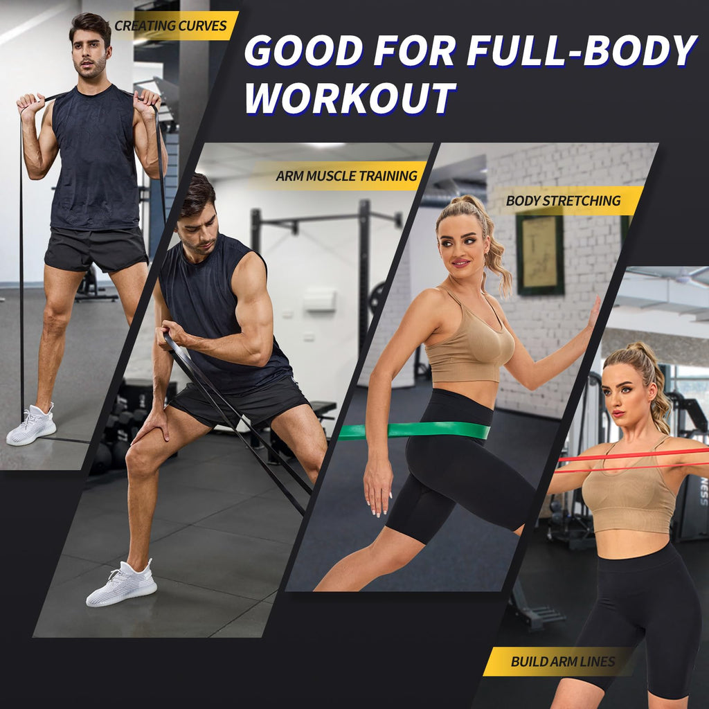 Pull Up Bands, Resistance Band, Pull Up Assistance Band, Long Exercise Workout Resistance Bands Set for Working Out, Fitness, Training, Physical Therapy for Men Women
