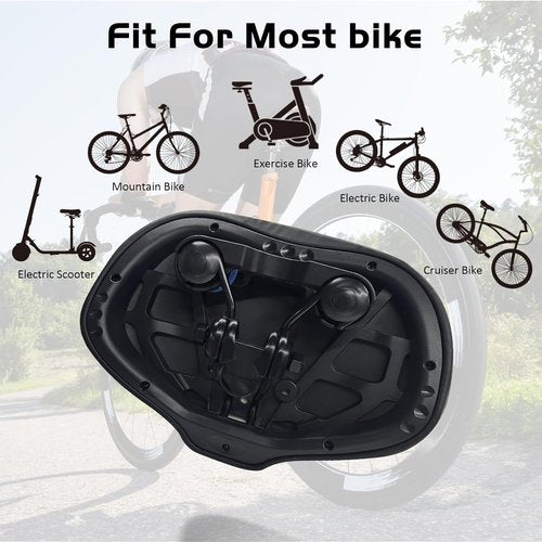 Noseless Bike Seat Cushion - Extra Padding & Comfort for Men & Women | Oversized Saddle for Peloton & Exercise Bikes