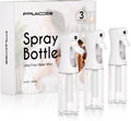 Skiennix Continuous Spray Bottles - Ultra Fine Mist Refillable Sprayer for Hair, Plants & Cleaning | 6.8 OZ/200ML, White