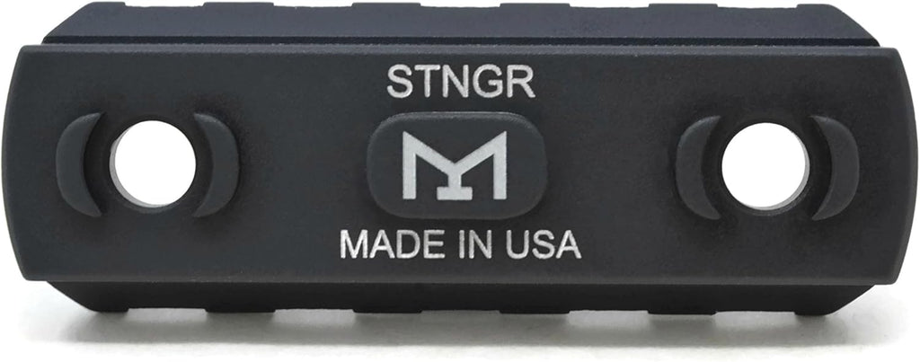 STNGR USA 5-Slot M-LOK Aluminum Picatinny Rail Section - Durable Accessory with T-Nuts & Screws