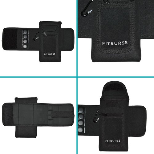 Fitburse Magnetic Water Bottle Holder for Cell Phones, Keys, Wallets and More! Gym, Fitness Indoor/Outdoor Activities