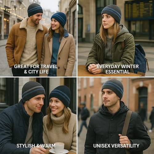 BUTITNOW Oversize XXL Winter Beanie Knit Hat for Men - Daily Knit Ribbed Cap - Warm Toboggan Skull Caps for Cold Weather