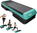 Yes4All Adjustable Aerobic Exercise Step Platform - Health Club Size with 4 Risers Included