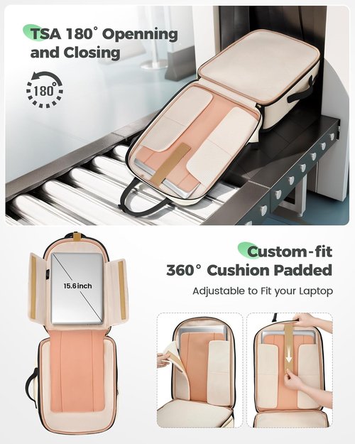 MATEIN Underseat Backpack - TSA Approved Personal Item Bag for Women | Removable Shoe Compartment & 15.6" Laptop Sleeve