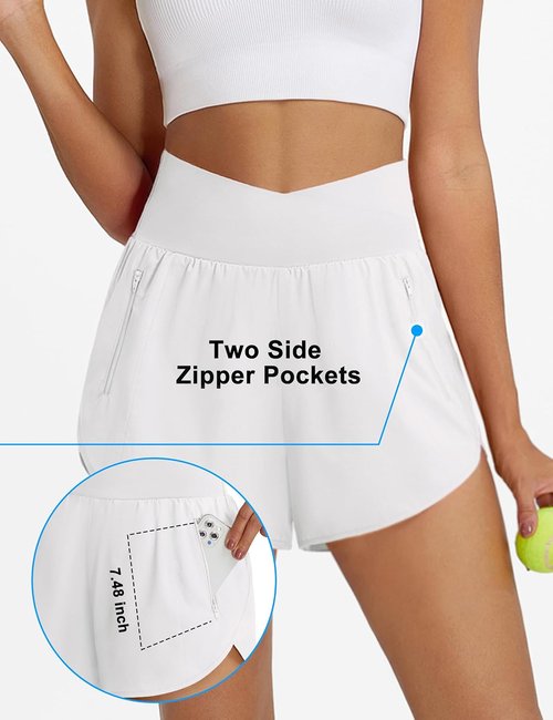 BMJL Women's High Waisted Athletic Shorts - Quick Dry Gym Shorts with Pockets | 2.5" Length