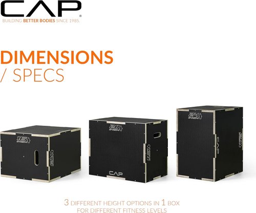 CAP Barbell 3-in-1 Plyometric Box - Versatile Training Equipment in Multiple Sizes and Styles