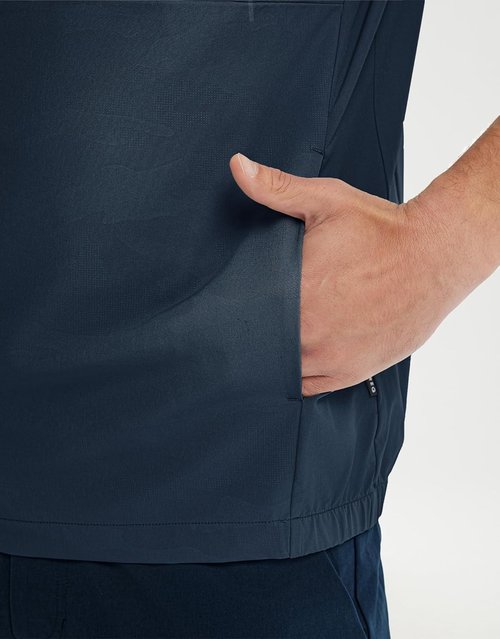 M MAELREG Short Sleeve Hoodie - Lightweight, Water-Resistant with Pocket | Stylish Embossed Pattern