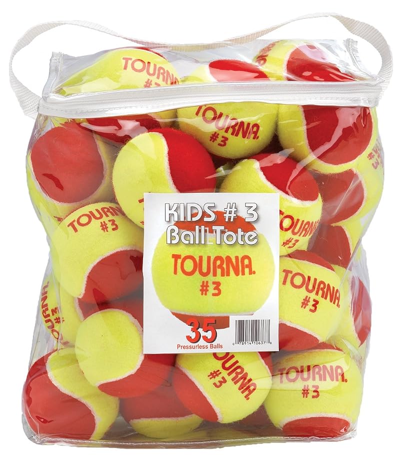 Tourna Low Compression Stage 3 Tennis Ball - 35 Pack for #Usta Quickstart