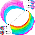 Fresh Color 4 Sets Silk Veil Poi with Balls 78.74 x 31.5 Inches