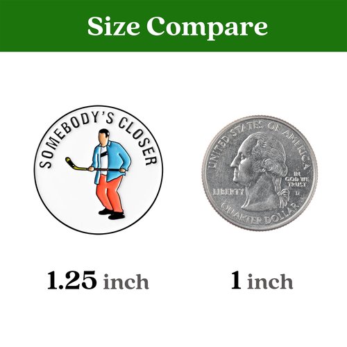 ZEETY Funny Golf Ball Marker with Magnetic Hat Clip – Golf Accessories for Men and Women, Great Golf Gift for Players with Attitude (Somebody's Closer)