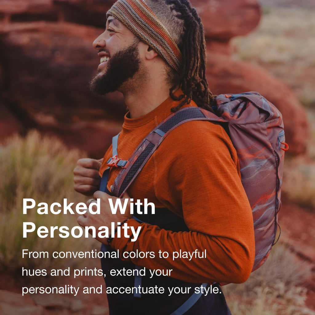 Osprey Daylite Cinch Backpack - Lightweight Travel Bag for Hikes, Festivals, and Everyday, Fuzzy Window Print/Torrent Blue