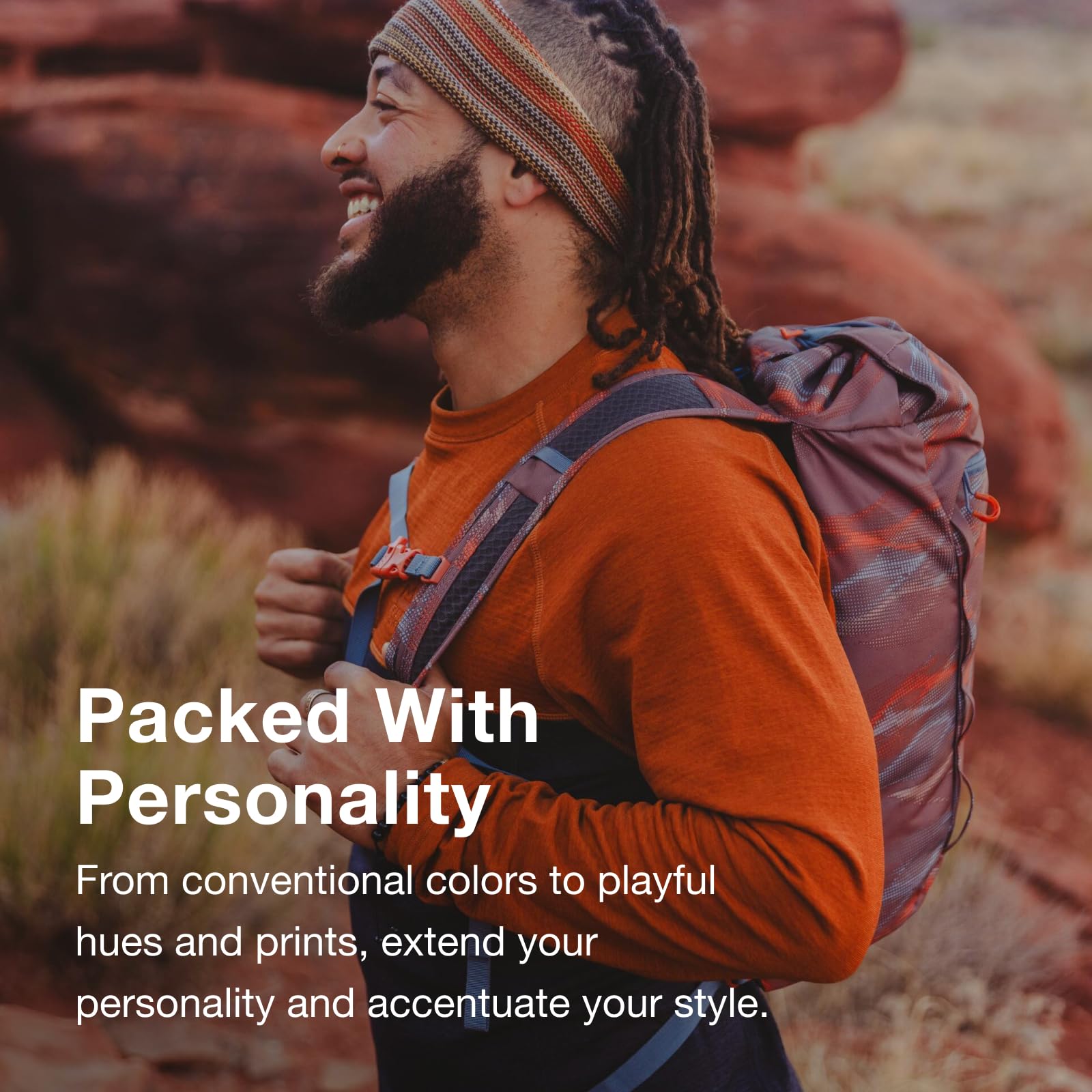 Osprey Daylite Cinch Backpack - Lightweight Travel Bag for Hikes, Festivals, and Everyday, Fuzzy Window Print/Torrent Blue