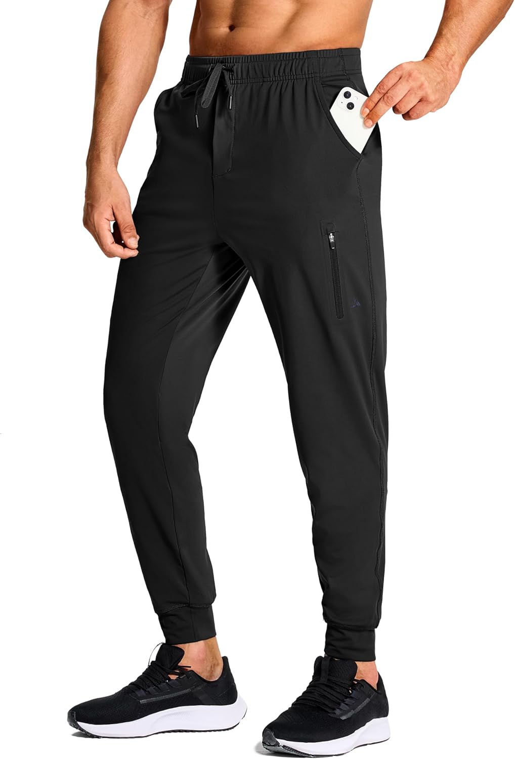 Skiennix Men's Athletic Joggers - Stretch Sweatpants with Zipper Pockets for Gym & Running