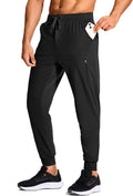 Skiennix Men's Athletic Joggers - Stretch Sweatpants with Zipper Pockets for Gym & Running