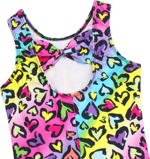 JESKIDS Leotards for Girls - Stylish Gymnastics Biketards with Shorts & Matching Scrunchie | Ages 3-15