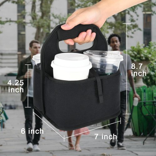 Beautyflier Reusable Insulated Coffee Cup Carrier - Portable Tote Bag for Hot & Cold Drinks